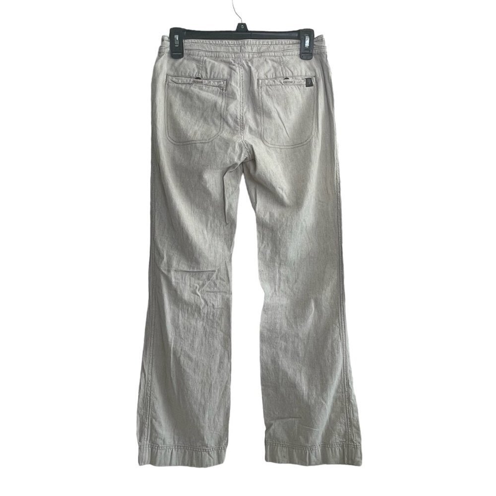 The North Face Larison Linen Pants Size 2 Lightweight Stripe Drawstring Waist - Picture 2 of 14